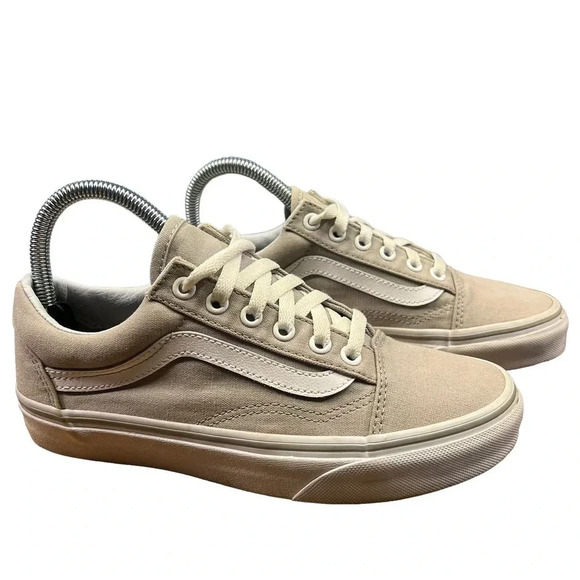 VANS Old Skool‎ Beige Low-Top Lace-Up Unisex Sneakers Men's 5.0 / Women's 6.5 - Picture 1 of 7